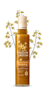 Farrington's Mellow Yellow Honey and Mustard Dressing with Rapeseed Plant backdrop