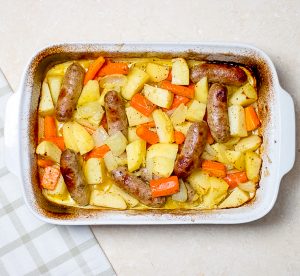 Sausage hot pot honey and mustard dressing