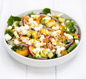 quinoa, kale and feta salad featured