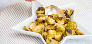 Roasted Brussel Sprouts with Honey Mustard Mellow Yellow Dressing