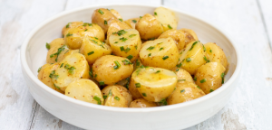 Honey and mustard potato salad with no mayonnaise by mellow yellow