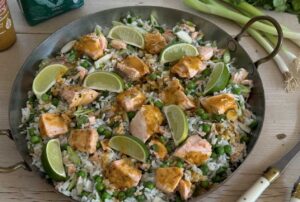 Cumin and Chilli Salmon with Tilda Rice