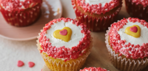 Mellow Yellow Valentines Day Cupcakes