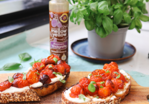 Roasted tomatoes with whipped feta