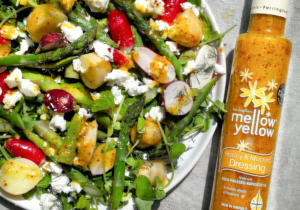 Asparagus, radish and feta salad